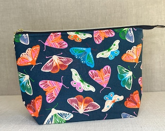 MÉDIA Bolsa de projeto para tricô, bolsa de projeto para crochê, bolsa de crochê, bastão de tricô, bolsa com zíper, bolsa de maquiagem, bolsa de artesanato, bolsa de projeto