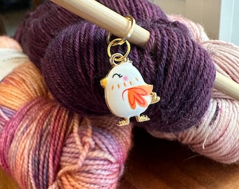 Chicken Stitch Marker, Spring Chick Progress Keeper, Stitch Marker, Crochet Progress Keeper, Knitting Marker