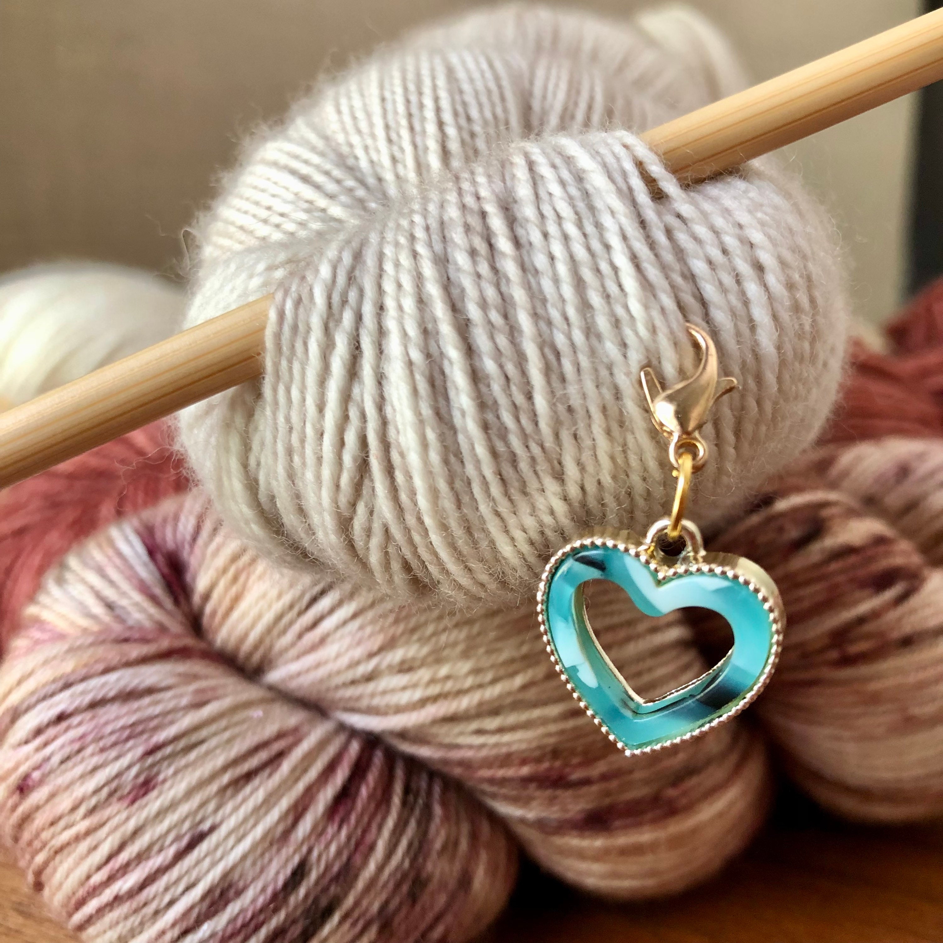 Metal Crochet Stitch Markers For DIY Knitting Heart Shaped Stitch