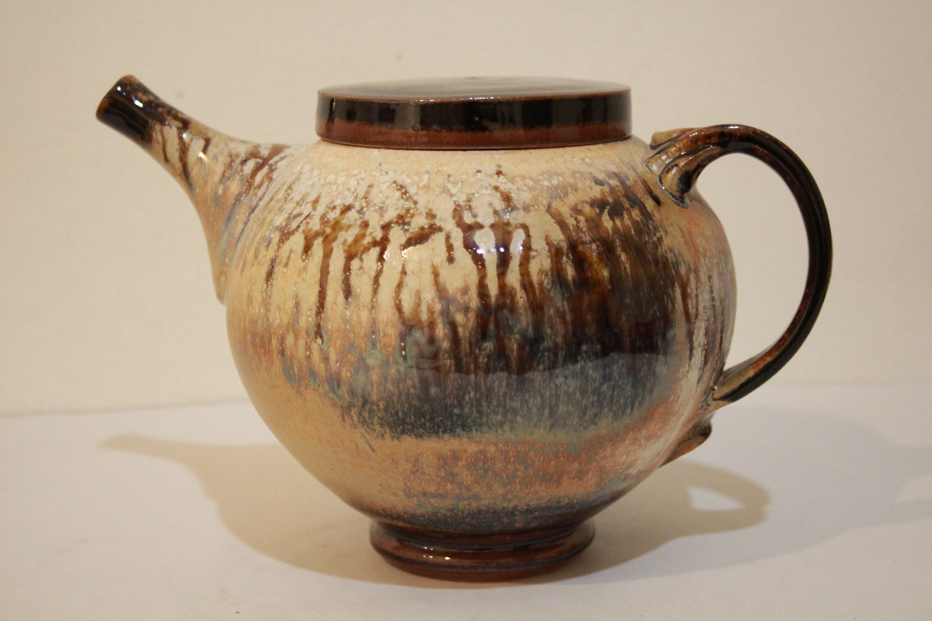 Functional teapot with ash glaze Etsy