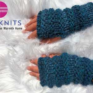 Hygge Fingerless Mittens - Dusk // Fingerless Gloves // Wool Mittens // Women Gloves // Winter Gloves // Texting Gloves // Norwegian Knit