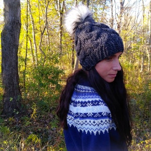 Coney Island Hand Knit Chunky Beanie with Rolled Brim Coney Island Beanie - Etsy main image 4