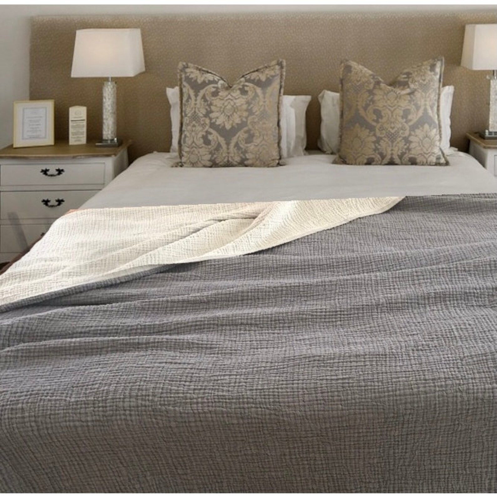 Crinkled Muslin Bed Blanket 100 Turkish Cotton Blanket Etsy