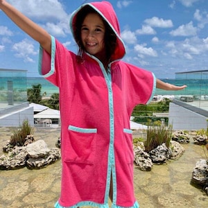 Kids Turkish Cotton Hooded Towel Dress: Beach Cover-Up