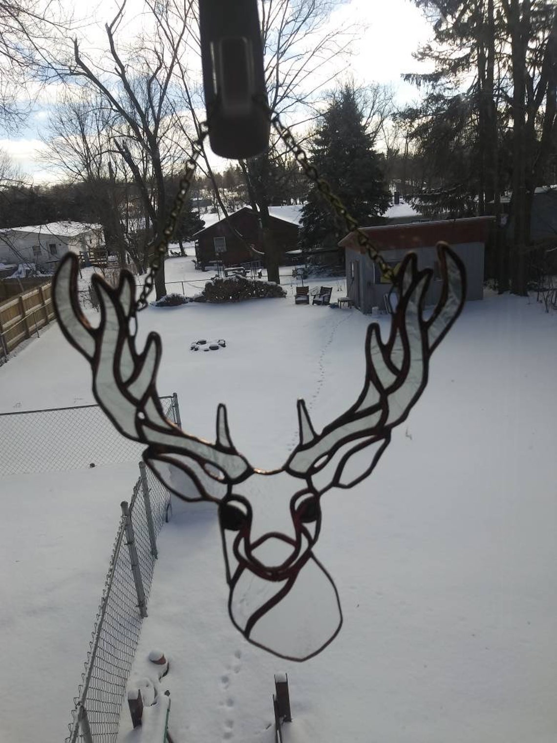 Glass/ stained glass Deer Free Shipping Etsy