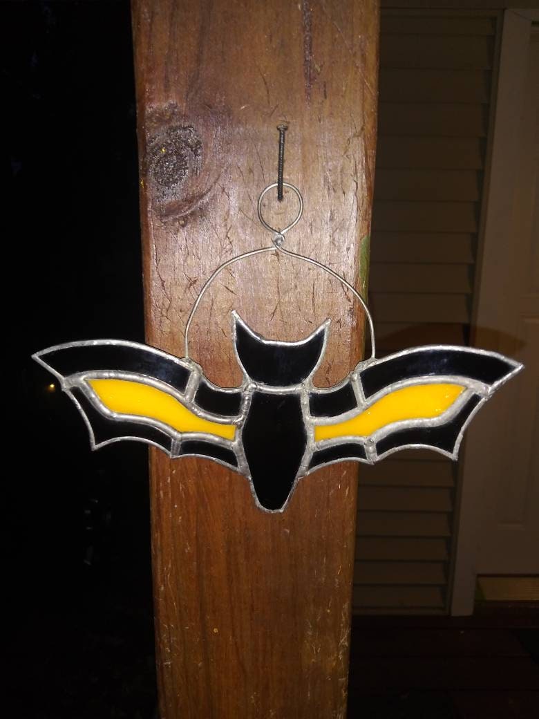 Stained glass bat | Etsy