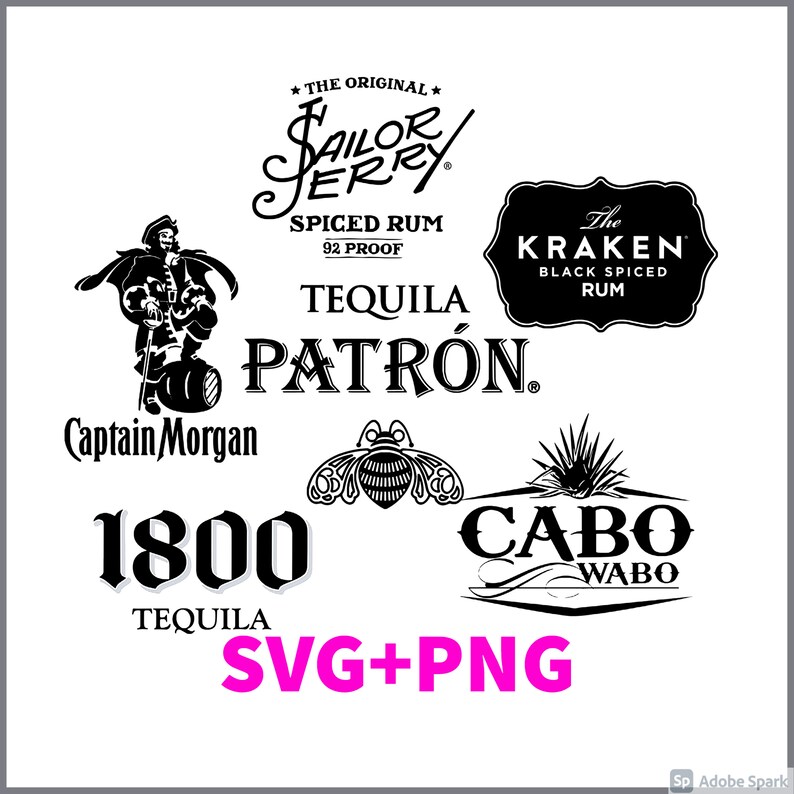 Tequila and Rum SVG/PNG Cut Files Etsy