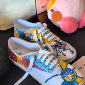 Hand-painted canvas shoes