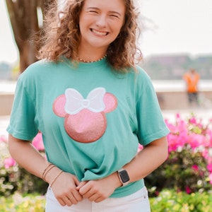 Rose Gold Inspired Mouse Head Comfort Colors Graphic Tshirt Vacation Matching Girls Trip Bachelorette Party Birthday Party Mother Daughter