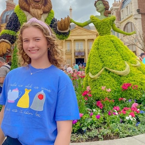 BEST SELLER Tale as Old as Time Comfort Colors Graphic T Shirt Personalized Applique Princess Belle Gaston Mrs Potts Vacation Mommy and Me