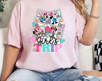 Girls Trip Character Graphic Tee, Character Graphic Tees for vacation, Vacation Graphic Tee, Group Girls Trip Magic, DTF vacation tee