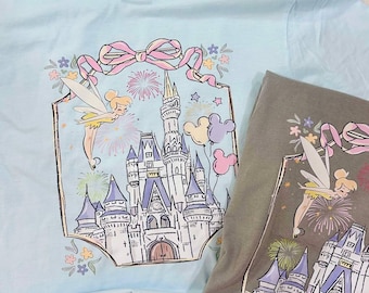 Fairy Castle Mouse Vacation Graphic Tee, Castle Firework Vacation Tee, Matching Mouse Vacation shirts