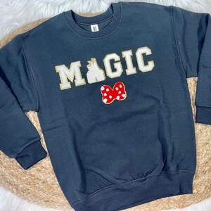 SUDADERA MAGIC Chenille patch, sudadera parche vacaciones, sudadera castle chenille patch sudadera