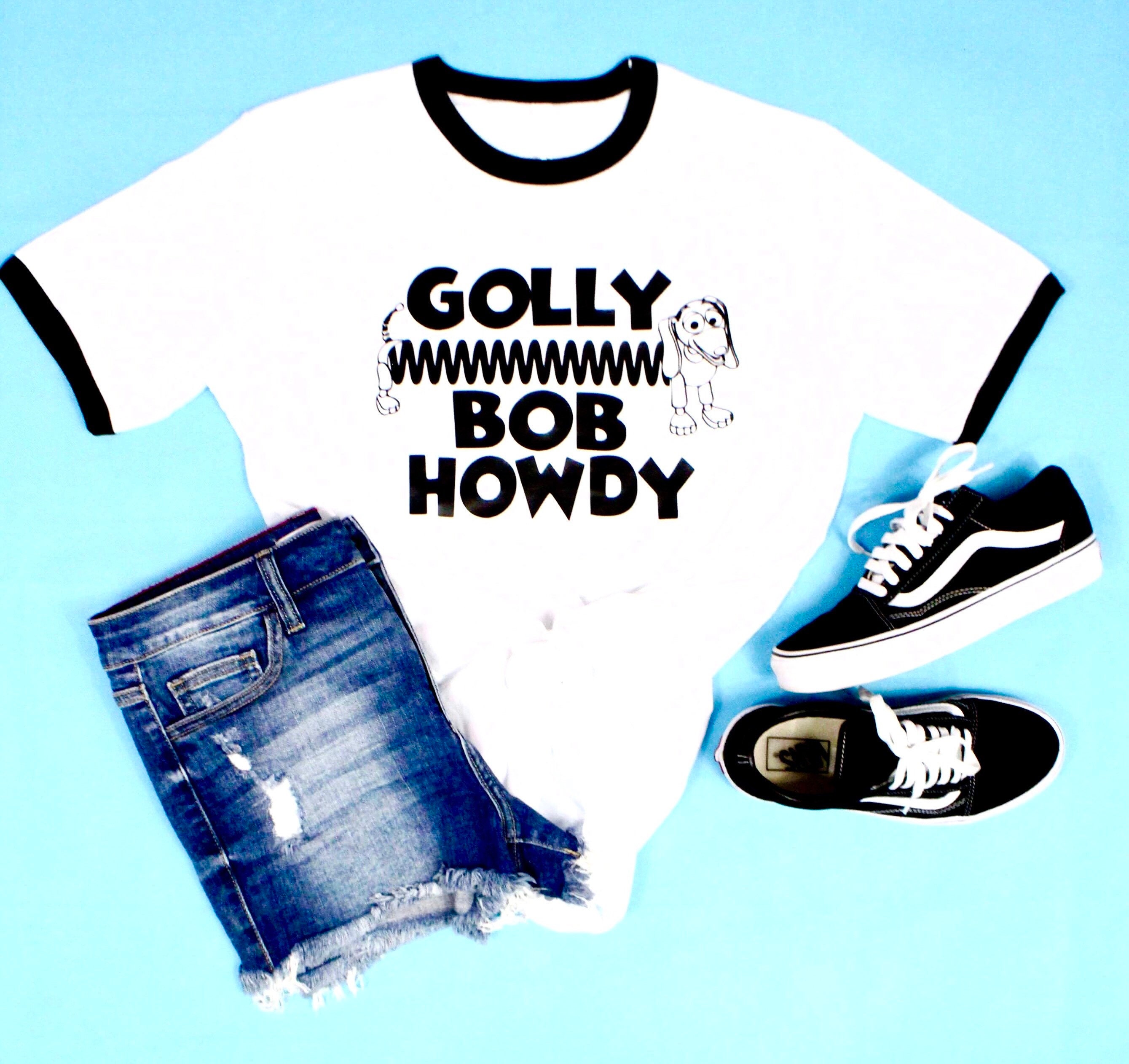Golly Bob Howdy Slinky Tshirt raglan vinyl shirt vacation Etsy