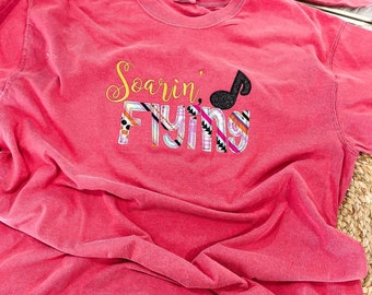 Soarin', Flying High School Musical Inspired Comfort Colors Graphic Tshirt, Vacation Matching Group Girls Trip Show Choir Dumbo Watercolor