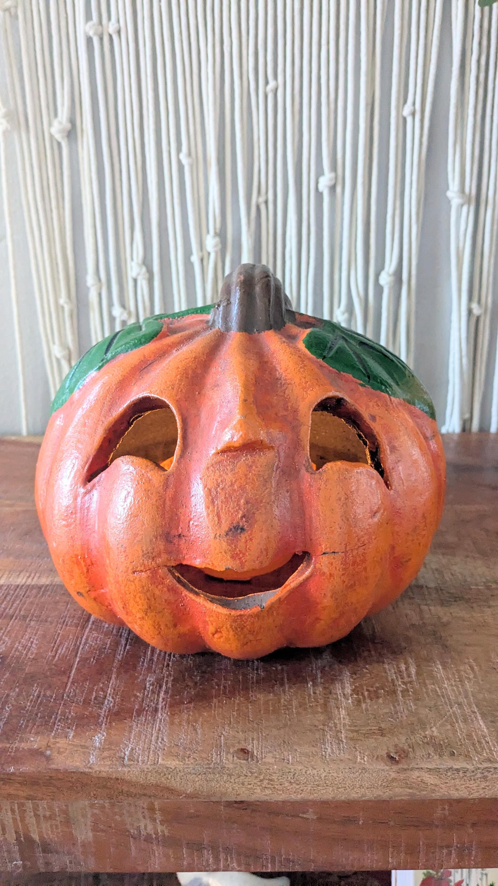 ヴィンテージ ハロウィン テラコッタ ジャック・オー・ランタン 7