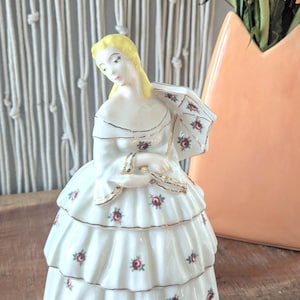 Vintage Lady  1981 Hand-Painted Porcelain Figurine - 8.5&quot; Tall