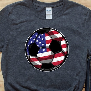 America USA Soccer TShirts, Soccer Ball Shirt, Soccer Mom Gift, Soccer Coach Gift, Hoodie Sweatshirt for Girls Women Boys Men