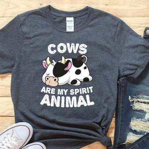 Cows Are My Spirit Animal Shirts / Cute Chibi Shirt / Anime Gifts / Anime Print / Lazy Animal Hoodie / Not Today Shirt / Nope Shirt