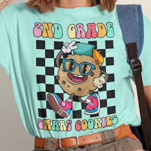 Smart Cookies • Second Grade Teacher Shirt • 2nd Grade Teacher T-Shirt • Grade Level Customized • Personalized Team Shirts
