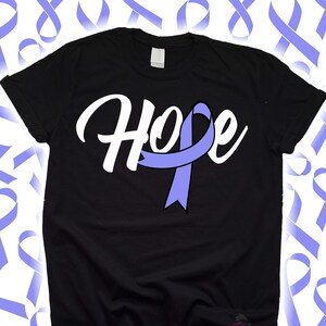 Hope Esophageal Cancer Awareness Shirt for Women Men Teen Kids Tee / Sweatshirt / Hoodie / Throat Cancer Survivor Ribbon Gift
