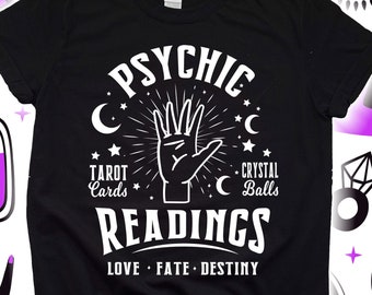 Psychic Reading Fortune Teller Shirt, Psychic Reading Gifts, Crystal Ball Shirt, Healing Crystals Tee, Palm Reader T-Shirt, Halloween Hoodie
