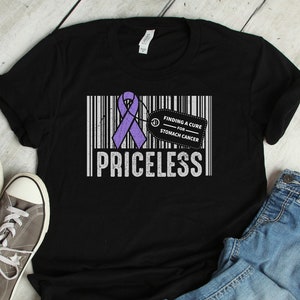 Finding A Cure Stomach Cancer Ribbon Shirt Awareness Women Men Kids / Raglan / V Neck / Tank Top / Hoodie / Aunt Mother Grandma T-Shirt