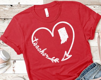 Indiana Teacher Educator Arrow Union Red for Ed Shirt Women Men / Hoodie / Raglan 3/4 Sleeve / V Neck / Coffee Mug / Sweatshirt TShirts
