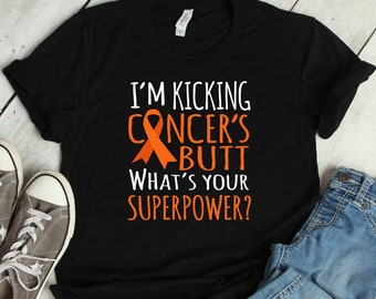 Superpower Leukemia Cancer Ribbon Shirt Awareness Women Men Kids / Raglan / V Neck / Tank Top / Hoodie / Aunt Mother Grandma T-Shirt