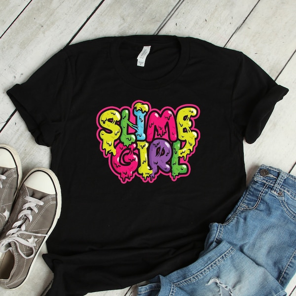 Slime Girl Shirt Girls Boys Kids Men Women / Hoodie / Raglan 3/4 Sleeve / V Neck Tee / Coffee Mug / Sweatshirt / DIY Birthday Gift