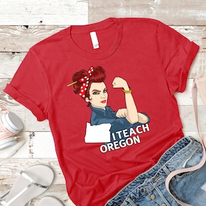 Red For Ed Oregon Teacher T-Shirt Men Women Red For Ed Oregon Teacher T-Shirt Men Women