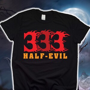 333 Half-Evil Shirt, Pentagram Occult Shirt, Baphomet 666 Shirt, Devil Grunge Hoodie, Goth Shirt, Gothic Sweater Sweatshirt Gift