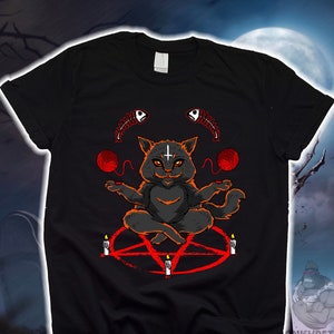 Juggler Baphomet Shirt, Pentagram Occult Shirt, Baphomet 666 Shirt, Devil Grunge Hoodie, Goth Shirt, Gothic Sweater Sweatshirt Gift