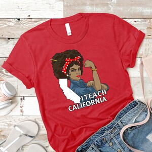 Red For Ed California Teacher T-Shirt Men Women Red For Ed California Teacher T-Shirt Men Women
