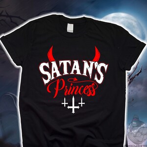 Satans Prinzessin Shirt, Pentagram Ockult Shirt, Baphomet 666 Shirt, Teufel Grunge Hoodie, Goth Shirt, Gothic Pullover Sweatshirt Geschenk