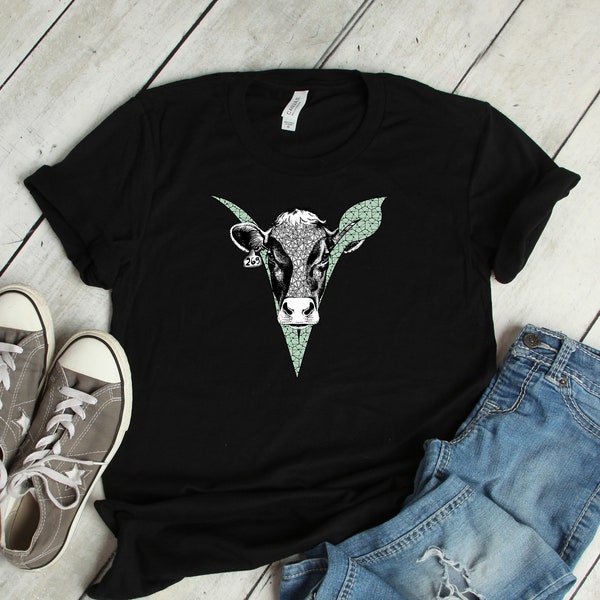 Animal Rights Cow Vegan Shirt Kids Boys Girls Women Men / Raglan 3/4 Sleeve / V Neck Gift / Tank / Hoodie Sweatshirt Tee / TShirt Gifts