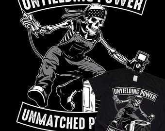 HVAC Shirt / Technician Sweatshirt / Service Tech Hoodie / Hvac Gifts / Hvac Tech T-Shirt / Unyielding Power Unmatched Precision Sweater