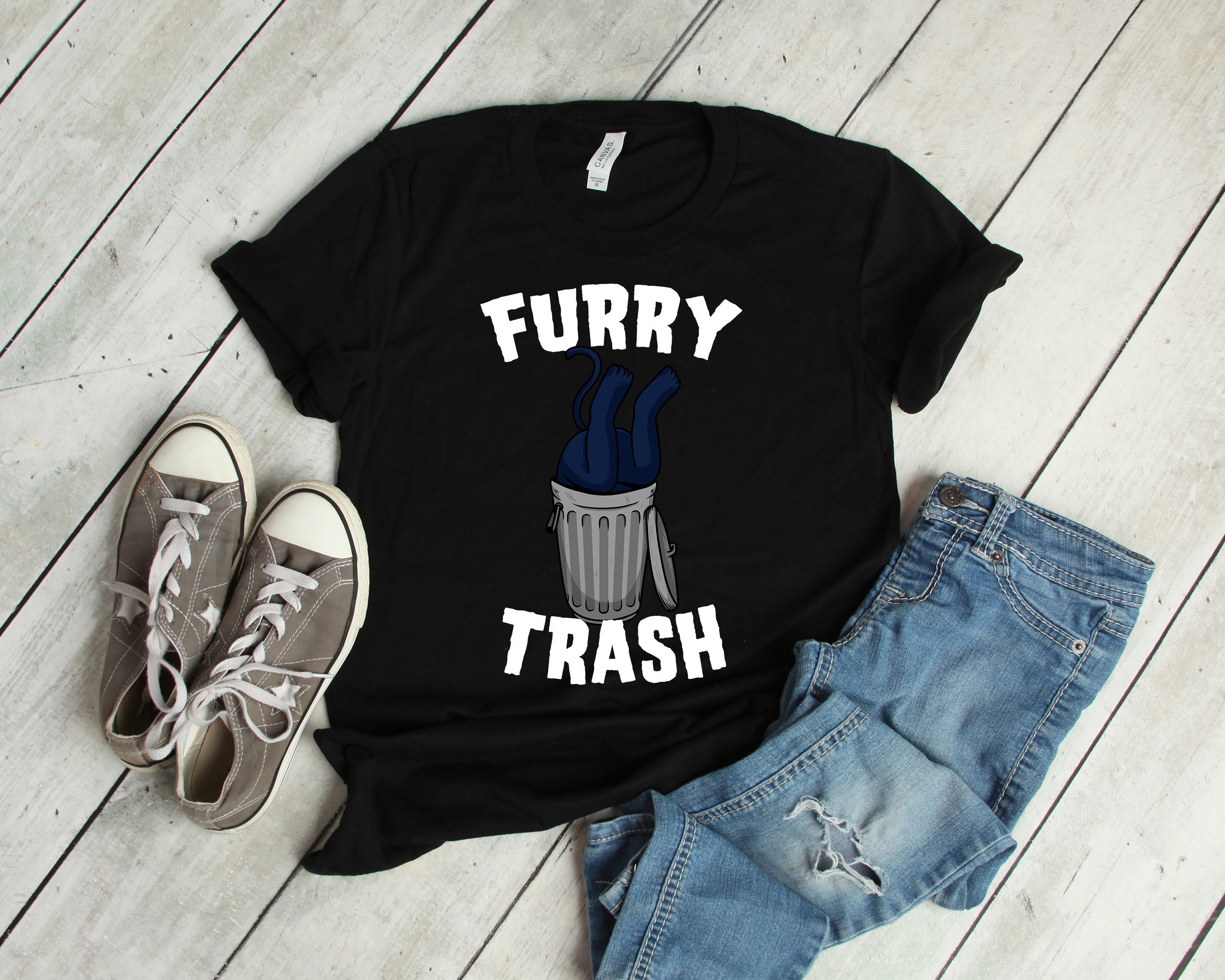 Panther Furry Trash Fursona T Shirt Women Men Fursona Art / Custom Fursona / Fursuit Fursona / Fursona Clothing / Furry Art / Furry Tail Tee