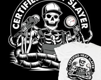HVAC Shirt / Technician Sweatshirt / Service Tech Hoodie / Hvac Gifts / Hvac Tech T-Shirt / Certified Heat Slayer Sweater