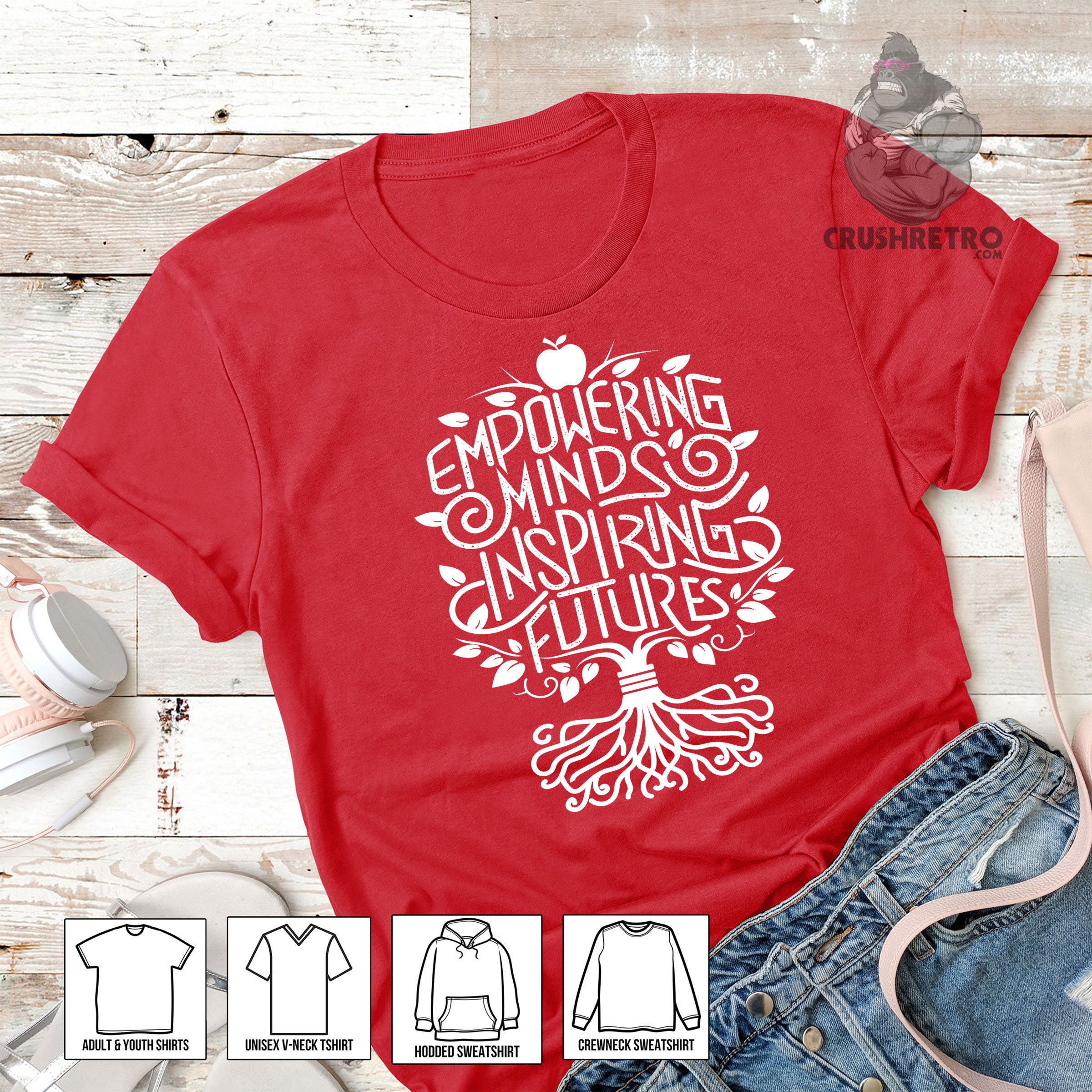 Empowered Teachers Empower Students Indiana Red For Ed T-Shirt Empowered Teachers Empower Students Indiana Red For Ed T-Shirt