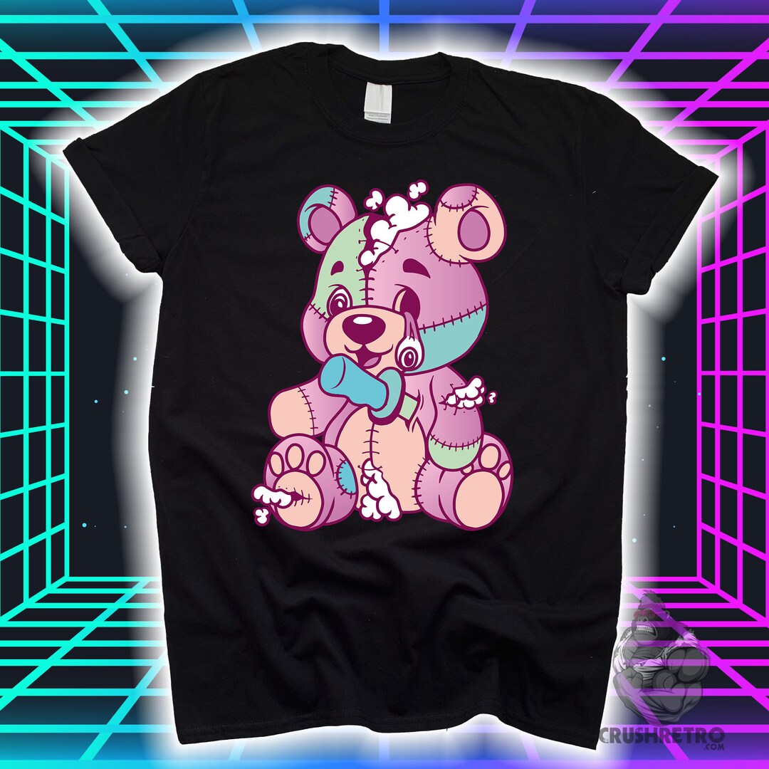 Creepy Teddy Bear Pastel Goth Shirt Vaporwave Hoodie Kawaii - Etsy