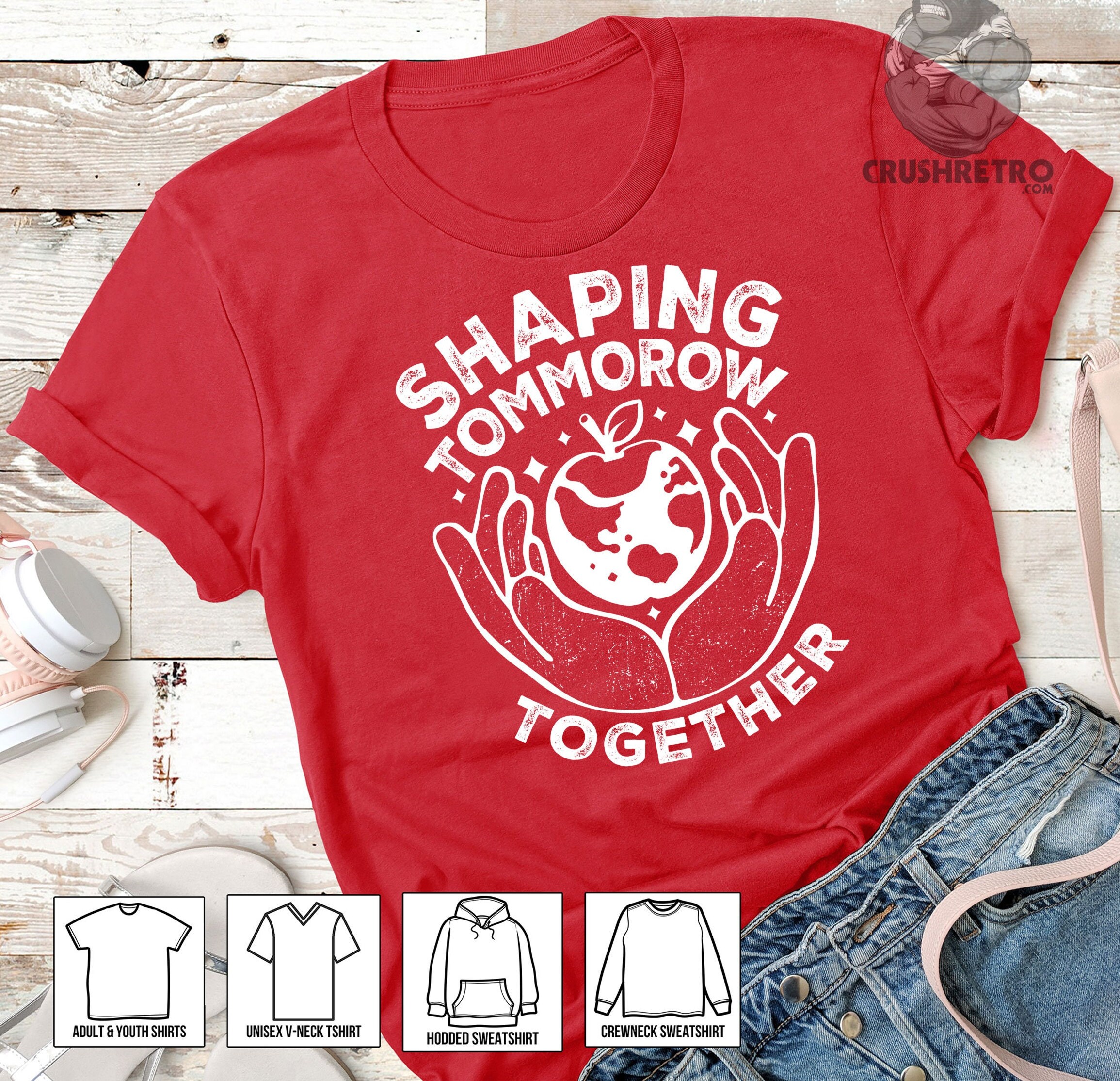 Red for Ed Teacher Shirt / Red for Education Hoodie / Red4Ed V-Neck /Teachers Union Tee / Red Teacher Gift / Shaping Tomorrow Together