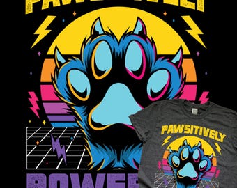 Furry Shirt / Furry Merch / Fursona Fandom Shirts / Proud Furry Hoodie / Furry Fandom Art / Awoo Tees / Pawsitively Powerful Sweater