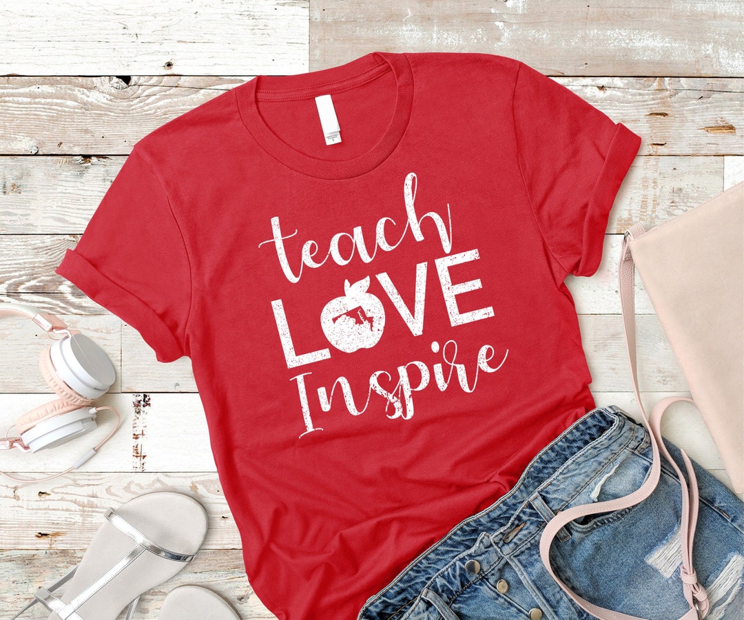 Maryland Teacher Teach Love Inspire Union Red for Ed Shirt - Etsy