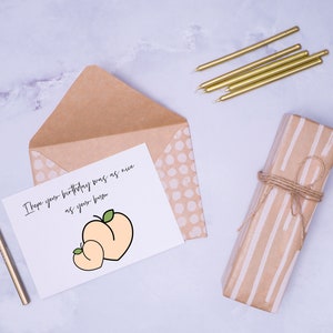 I Hope Your Birthday Was As Nice As Your Bum, Birthday Printable Card- Digital Download