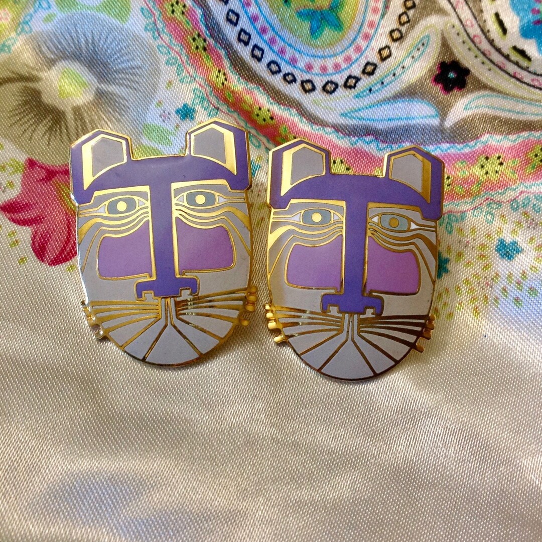 Vintage Laurel Burch miikio Purple/lilac/blue - Etsy