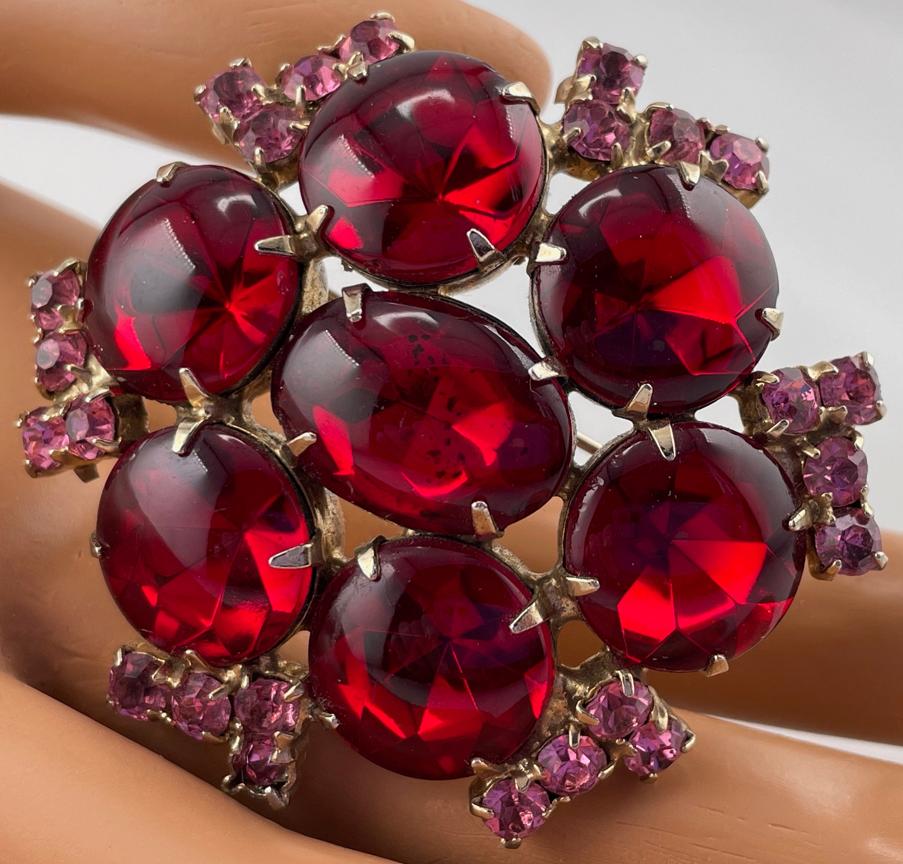 1960's Rhinestone Brooch - Etsy
