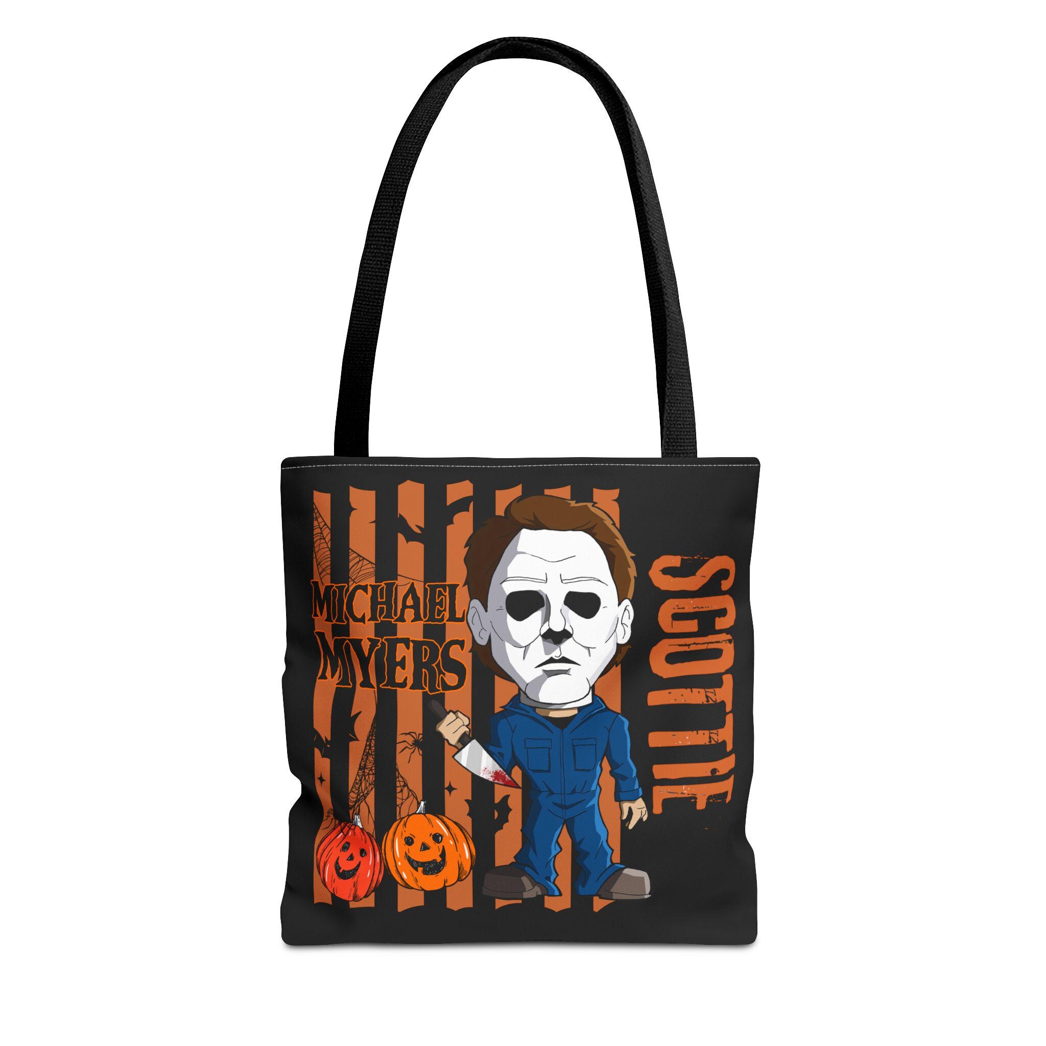 Michael Myers Canvas Tote Bag – 'A Real Man Will Chase After You', 40x34 Cm, 100% Baumwolle, Wiederverwendbar