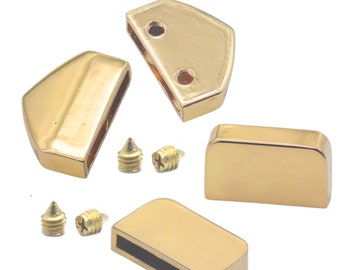 5/10/20 sets Triangle Square Screws Bag Decoration End Clips Handbag Straps Tail Clasp DIY