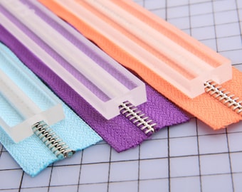 Acrylic Zipper Guide Anti-overflow tool  #3 #5 3/4/5/6/7mm Leather craft